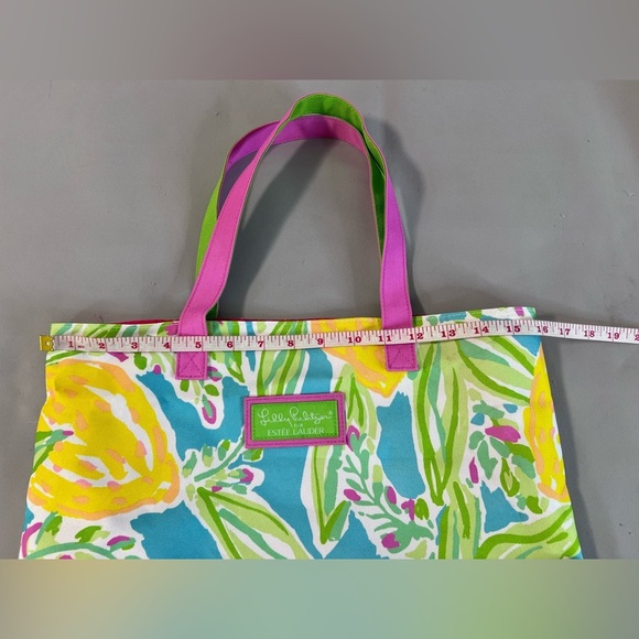 Lilly Pulitzer Tote‎ Bag  For Estee Lauder Pink Blue Yellow Green Lemon Beach - Picture 6 of 11